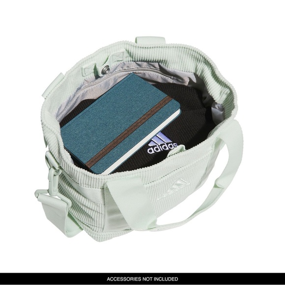 Adidas Corduroy Linen Green Mini Tote Bag/ Crossbody NWT - Picture 6 of 9